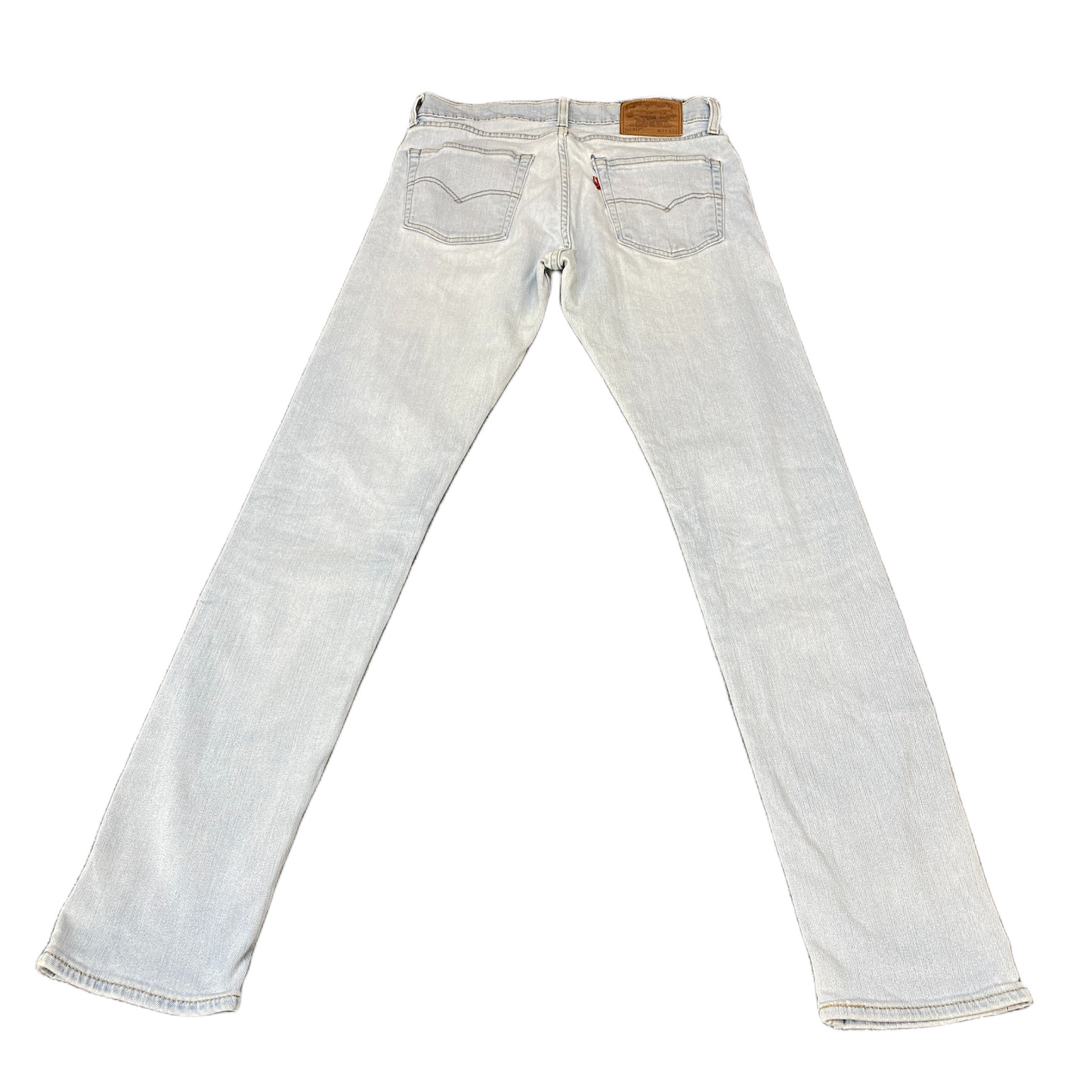 Levi's 512 Jeans Fits as Mens 30" Waist Blue Denim Distressed Skinny Leg Outdoor