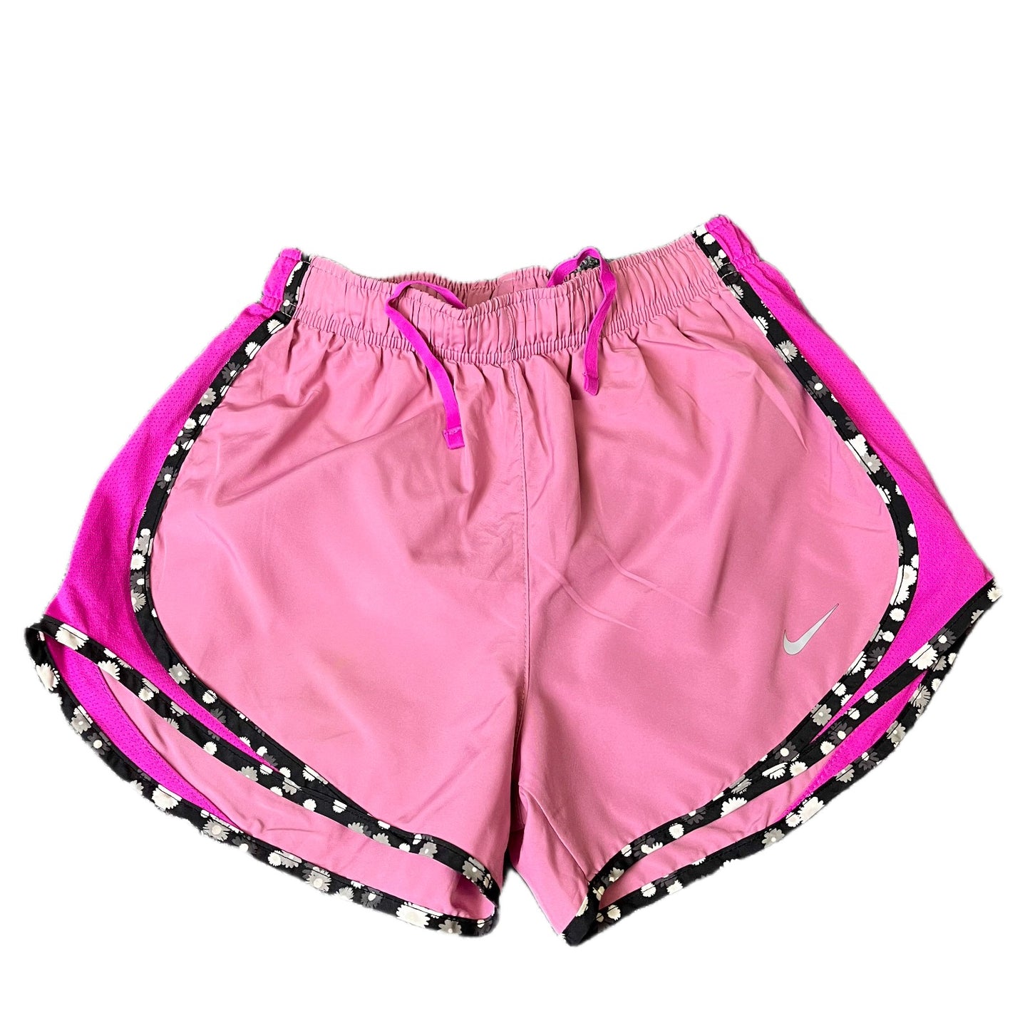 Nike Running Sprinter Shorts Fits as Womens S 23" Waist Pink Workout Dolphin Hem