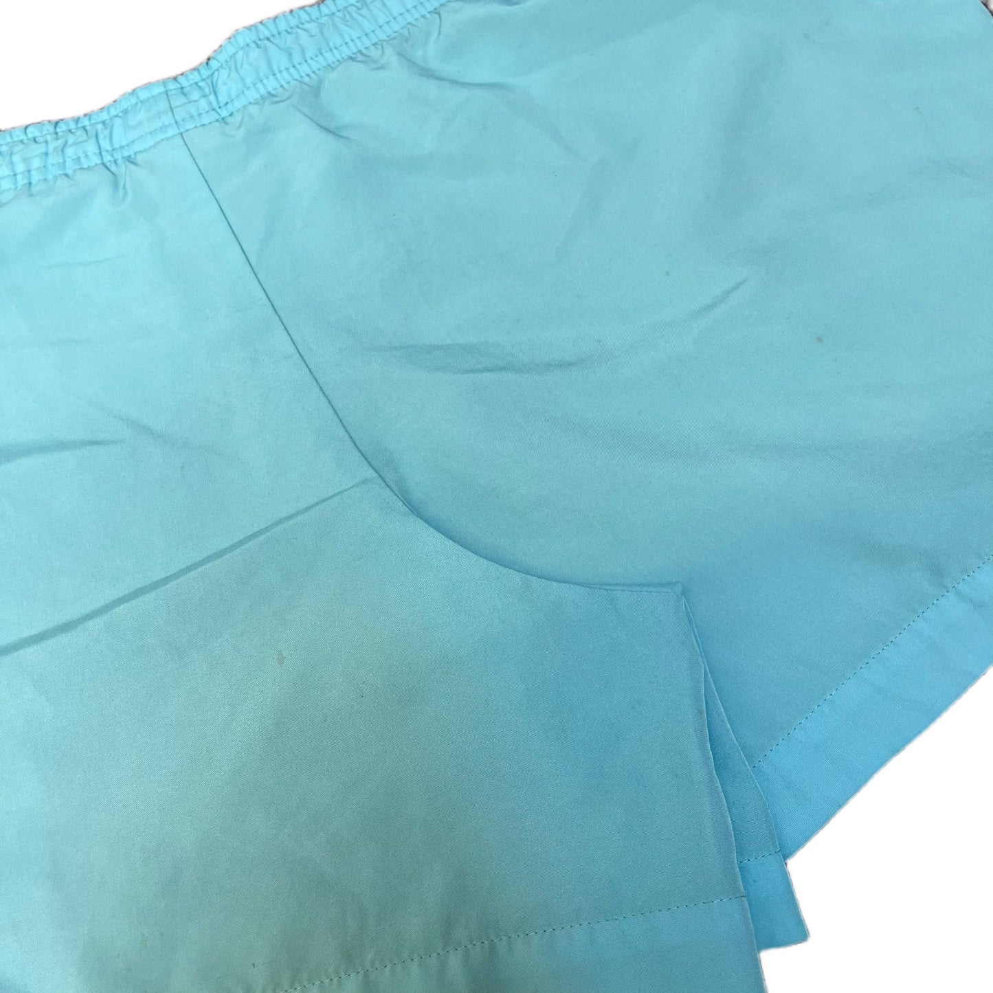 Nike Running Shorts Fits as Womens 2XL 40" Waist Green White Mesh Panels Pull On