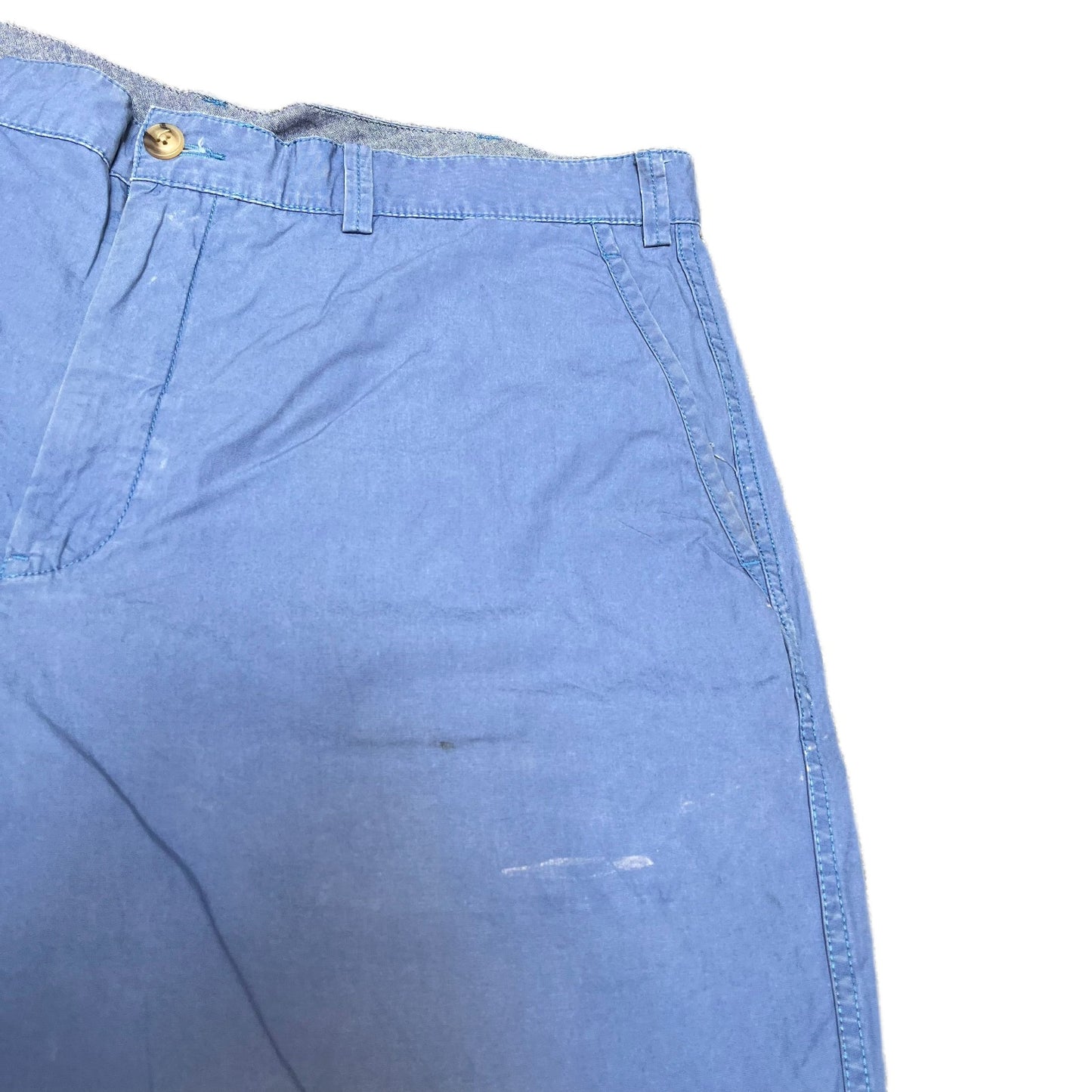 Polo Ralph Lauren Chino Shorts Fits as Men XL 40" Waist Blue  Flat Front Outdoor
