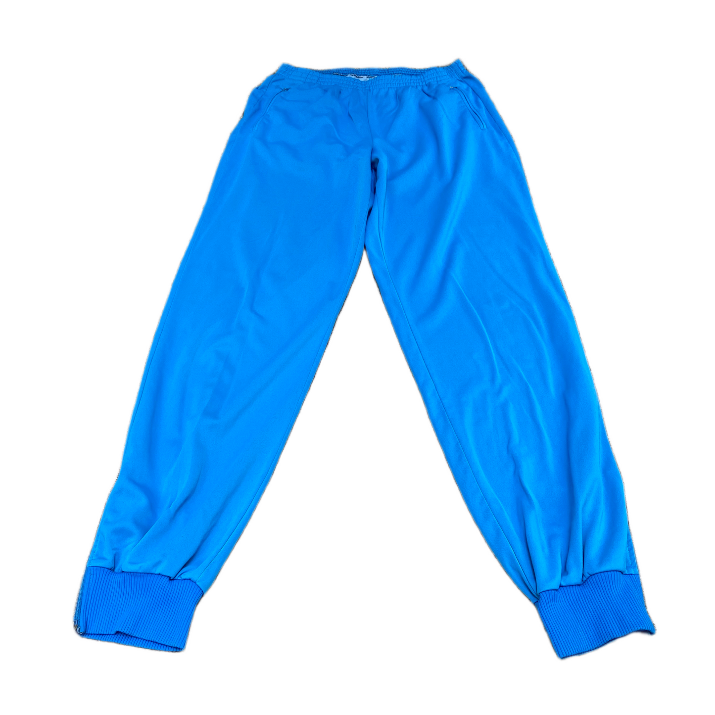 Erima Jogger Pants Fits as Womens 28" Waist Blue Stretch Tapered Leg Trousers