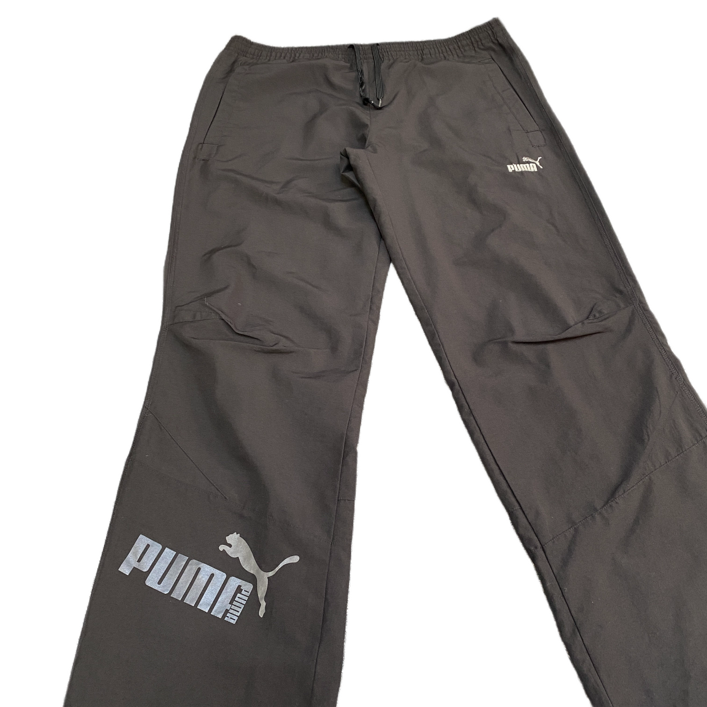 PUMA Track Pants Fits as Mens 34" Waist Black Athletic Workout Gym Trousers