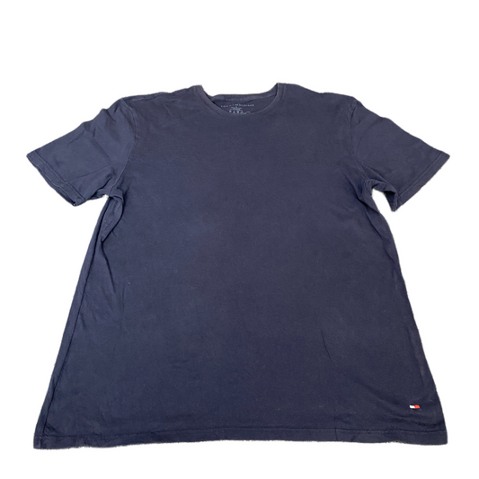 Tommy Hilfiger T-Shirt Womens L Navy Loose Fit Stretch Short Sleeve Crewneck Tee