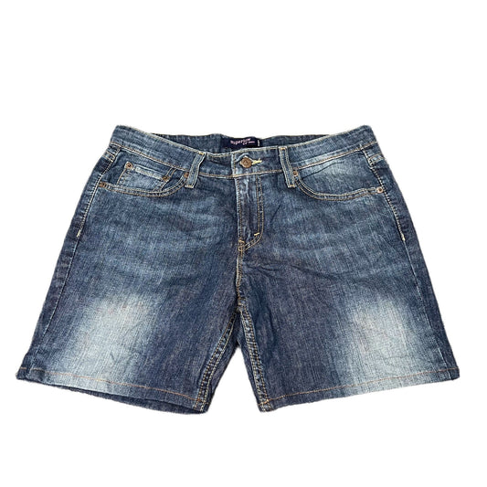 Levi's 518 Superlow Jean Shorts Fits as Womens XL 33" Waist Blue Denim Red Tab