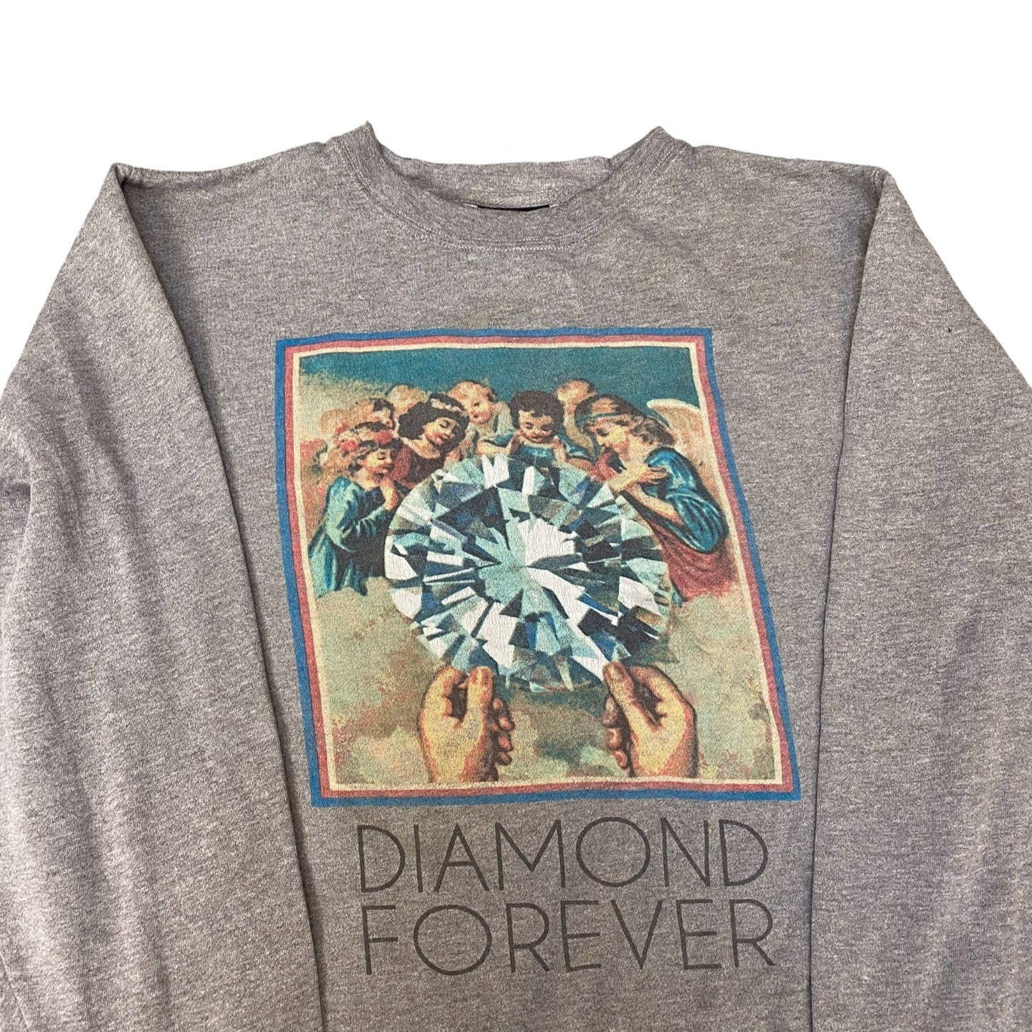 Diamond Supply Co. Sweatshirt Mens Medium Grey Forever Graphic Print Crew Neck