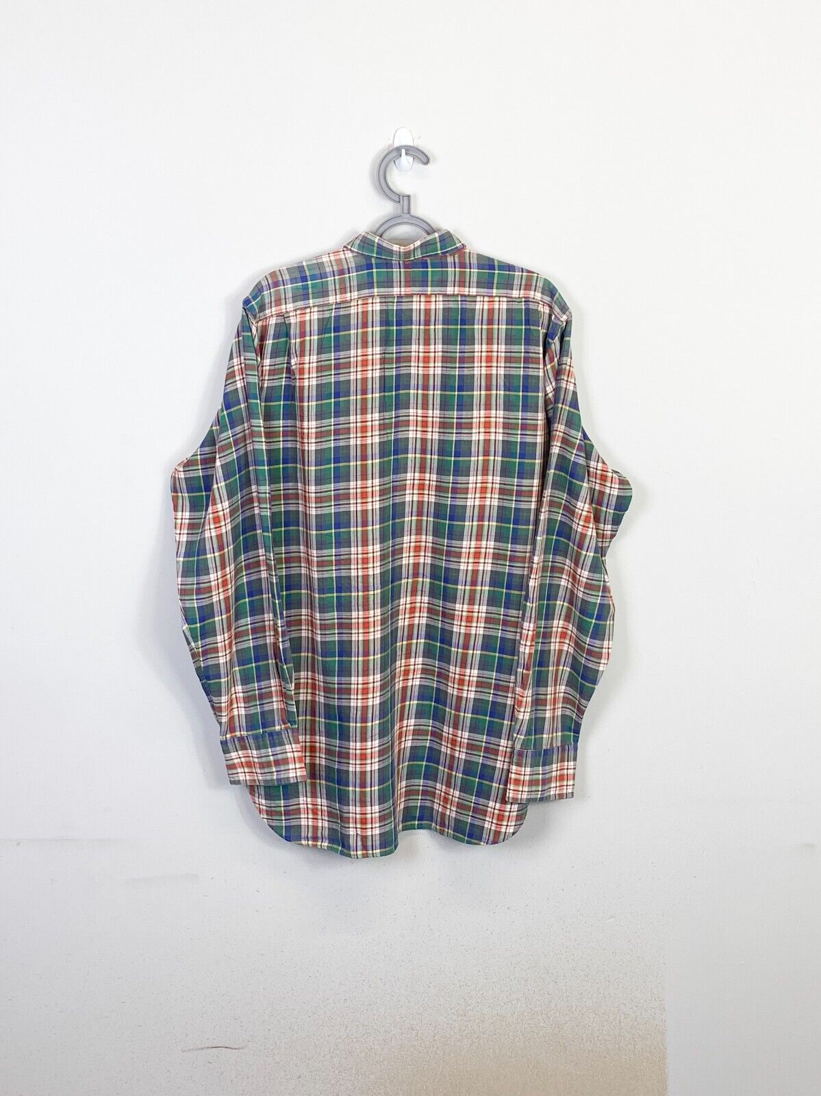 Ralph Lauren Shirt Men Large Multicoloured Plaid Cotton Flap Pockets Button Down