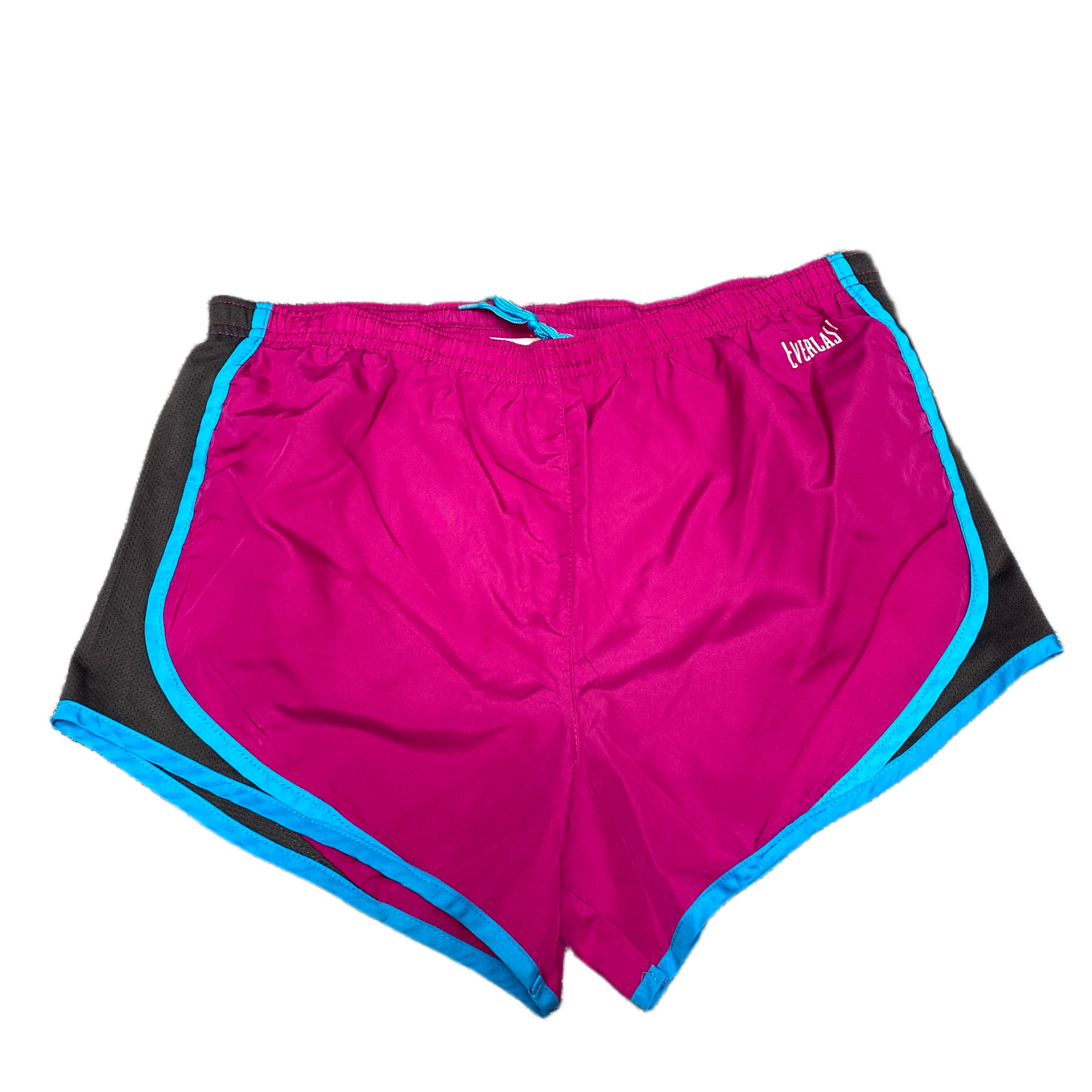 Running Sprinter Shorts Womens L 30" Waist Pink Black Athletic Fit Dolphin Hem
