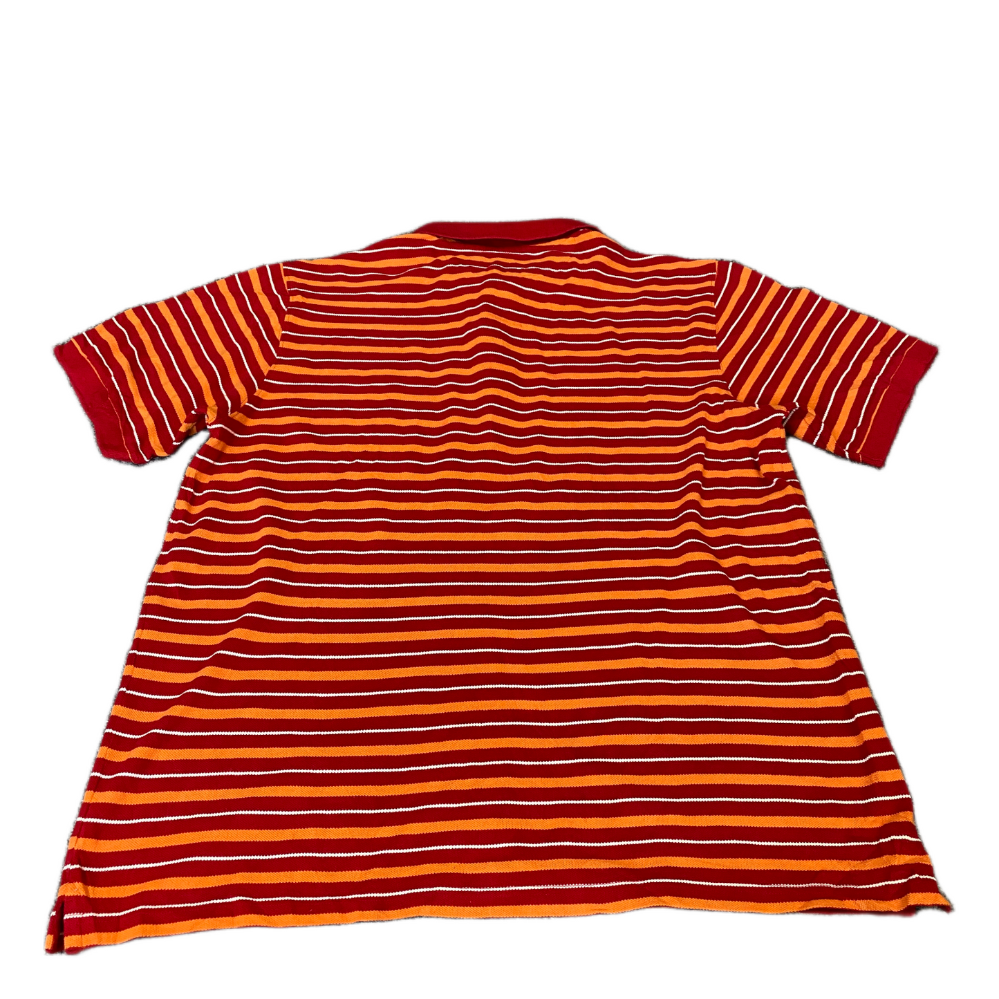 Chaps Polo Shirt Mens XL Multicolor Striped Golf Performance Side Slit Popover