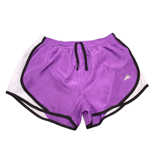APEX Sprinter Shorts Womens Medium Purple Elastic Waist Drawstring Dolphin Hem