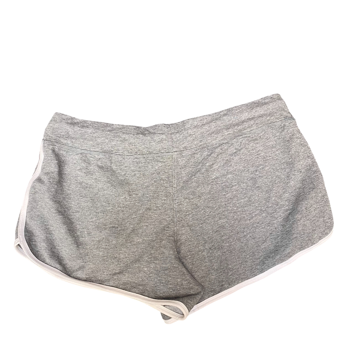 Running Sprinter Shorts Womens Large Grey Athletic Fit Gym Workout Dolphin Hem