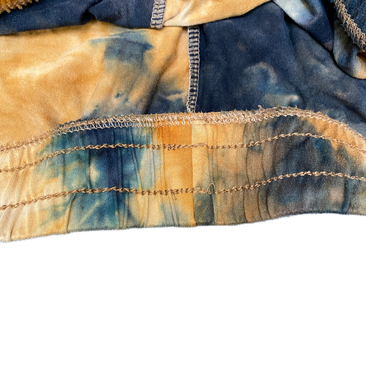 Running Sprinter Shorts Womens S 25" Waist Multi Tie Dye Athletic Dolphin Hem