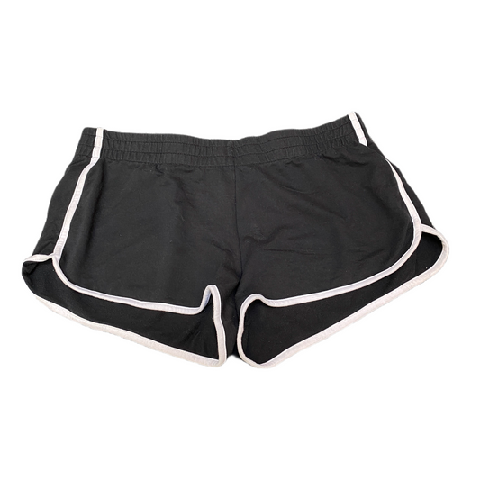 Running Sprinter Shorts Womens Large 36" Waist Black Gym Elastic Dolphin Hem