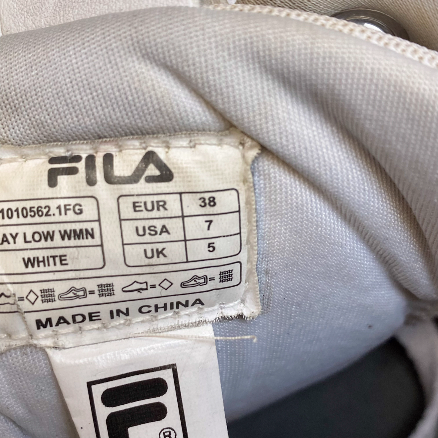 Fila Ray Tracer Running Sneakers Women's UK 5 White Leather Comfort Lace Up