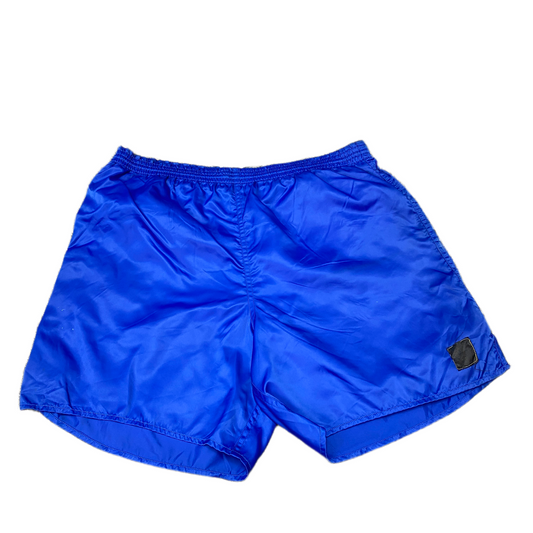 Soccer Shorts Womens Large 32" Waist Blue Stretch Gym Training Workout Pull On