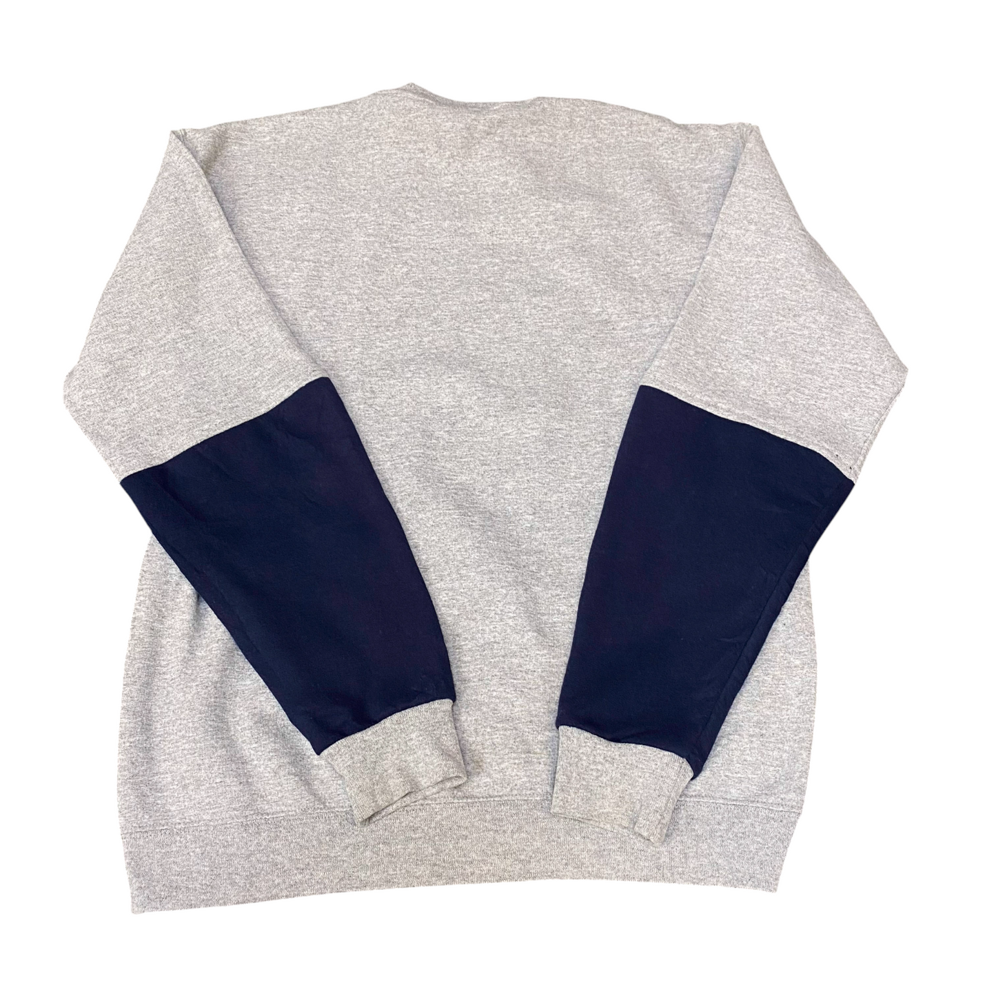 Nike Reworked Sweatshirt Mens S Blue Grey Embroidered Spellout Logo Vintage Y2K