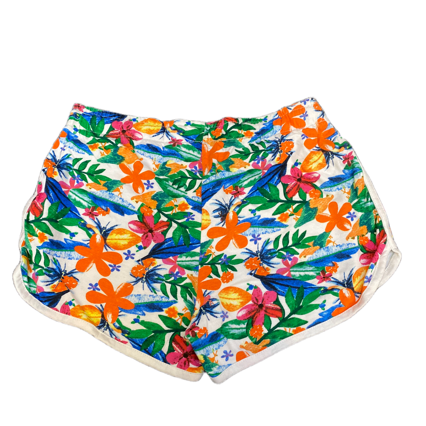 Running Sprinter Shorts Women 2XS 26" Waist Multi Floral Gym Workout Dolphin Hem
