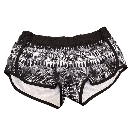 Hurley Board Shorts Womens Small Black Phantom Printed Beachrider Elastic Waist