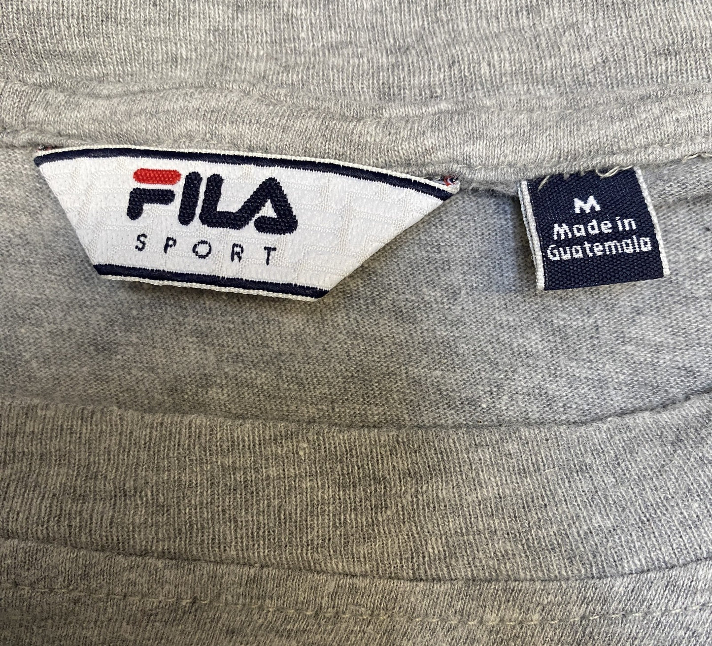 Fila Sport T-Shirt Mens Medium Grey Graphic Logo Short Sleeve Crew Neck Pullover
