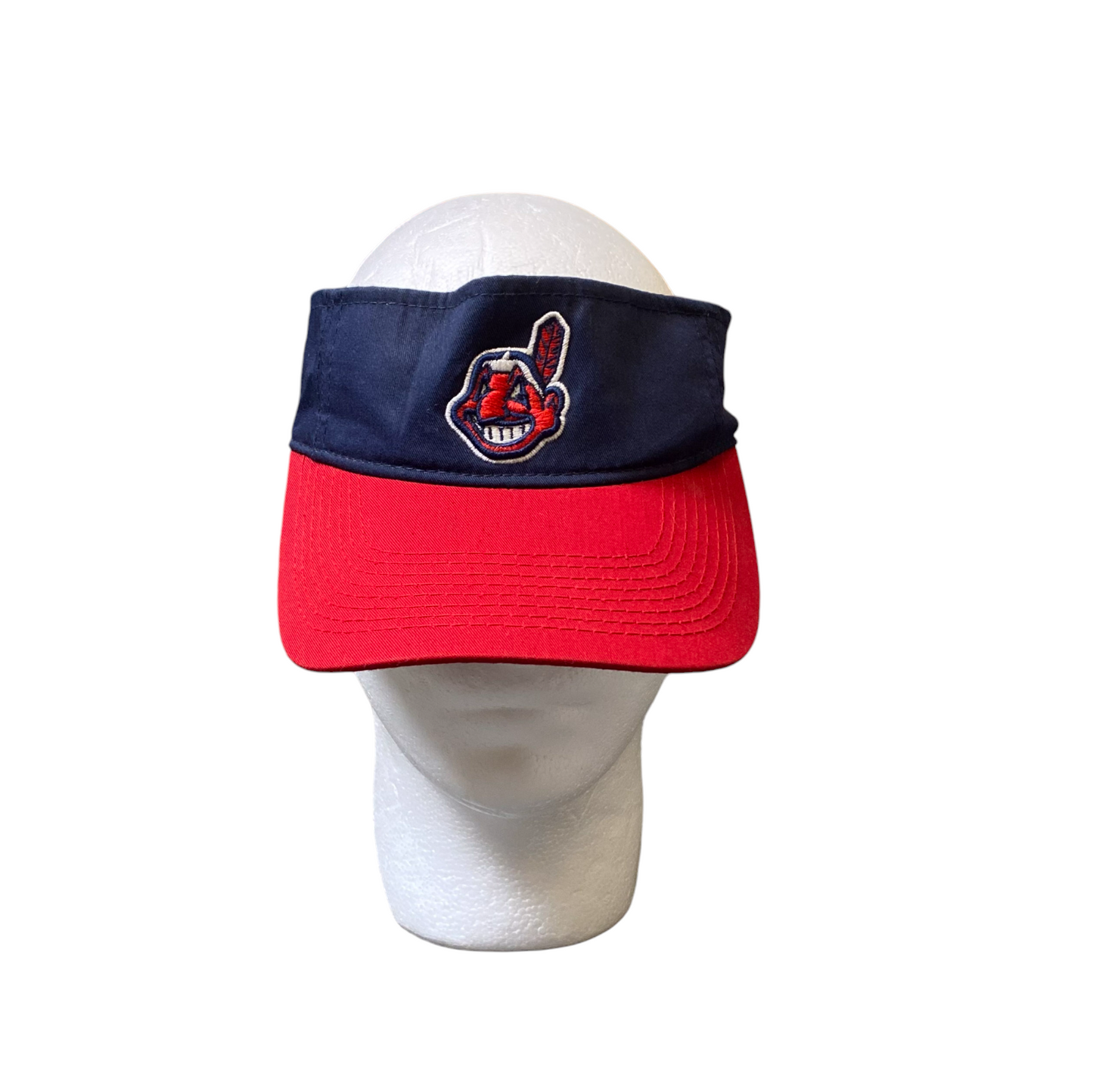 MLB Cleavland Indians Outdoor Cap Sports Visor Hat OSFM Blue Embroidered Logo