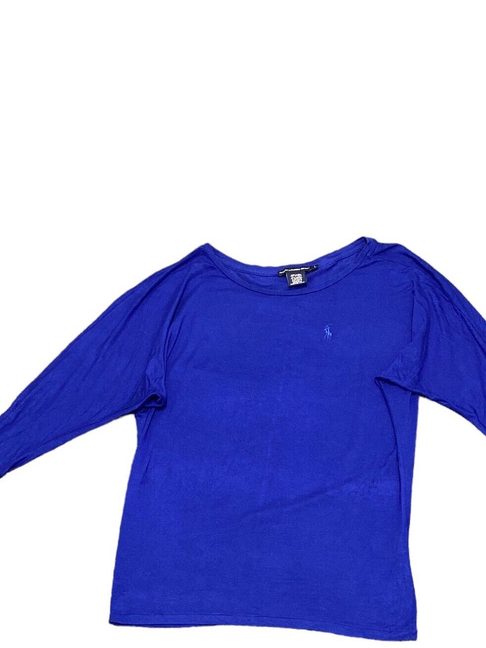 Ralph Lauren Sport Long Sleeve Sweatshirt Top Blue Mens L Chest Logo