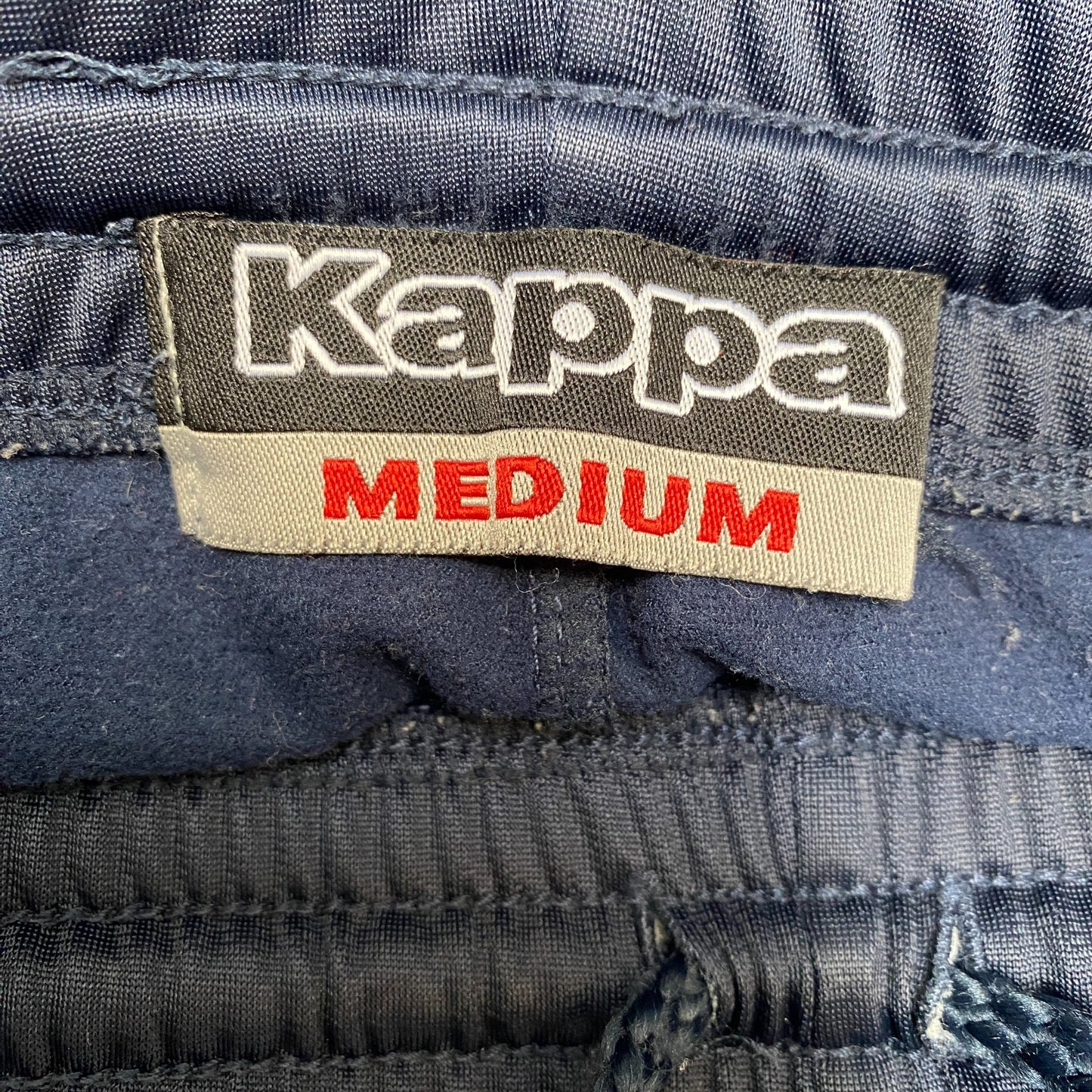 Kappa Joggers Fits as Women 29" Waist Navy Straight Leg Drawstring Track Trouser