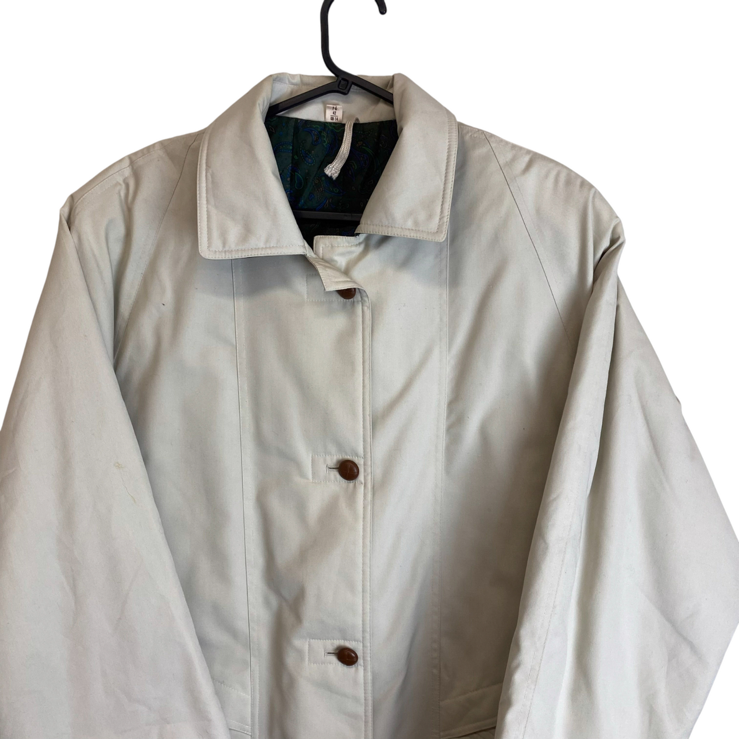 Jacket Womens XL Grey Pockets Long Sleeve Lined Collared Button Front Outdoor