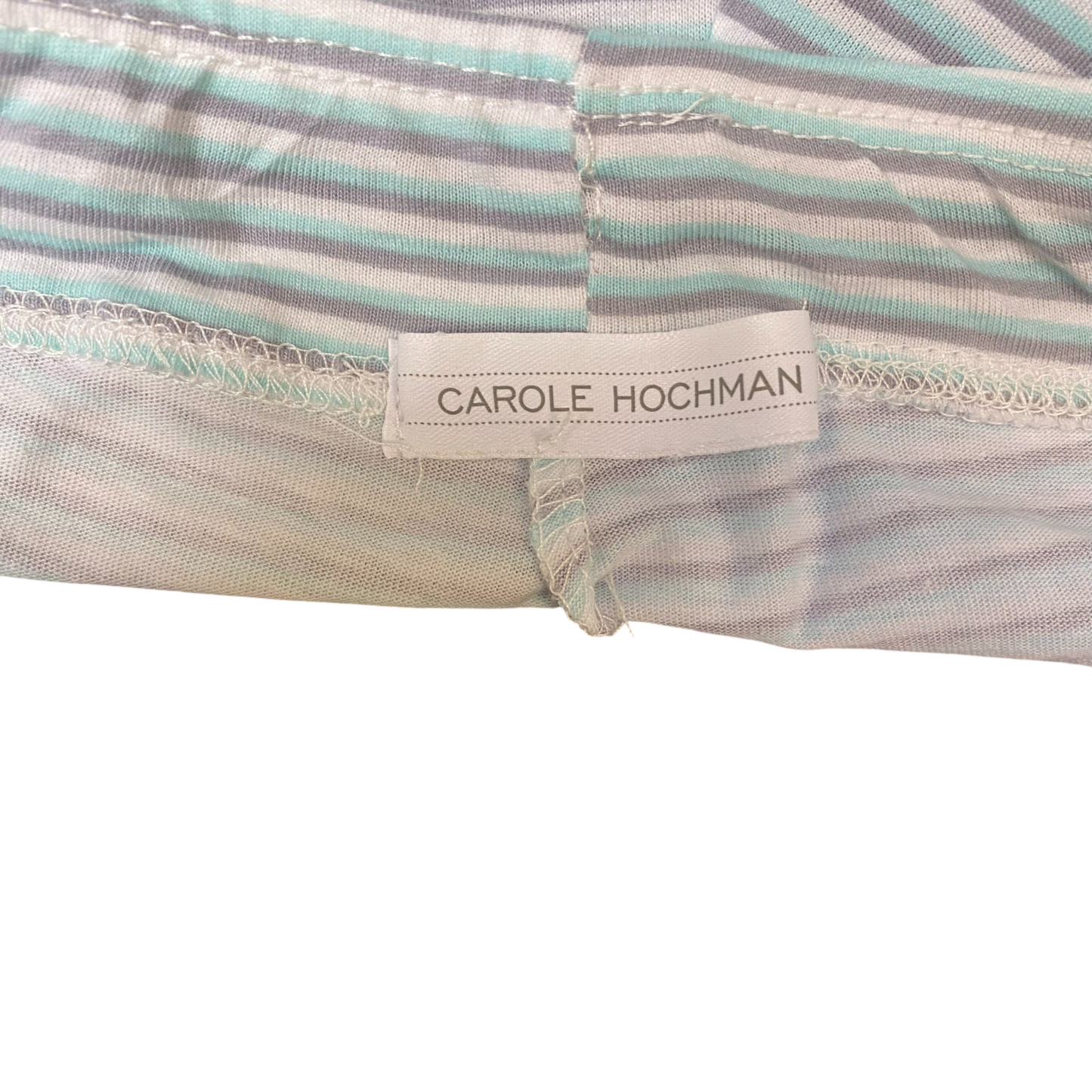 PJ Shorts Womens L Multicoloured Striped Drawstring Elastic Waist Dolphin Hem