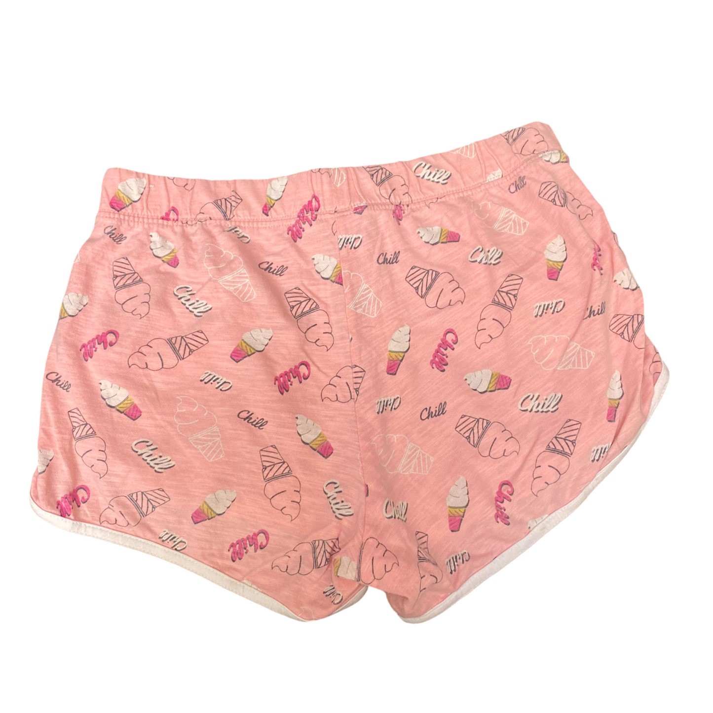 Active Running Sprinter Shorts Girls Medium Pink Ice Cream Chill Gym Dolphin Hem