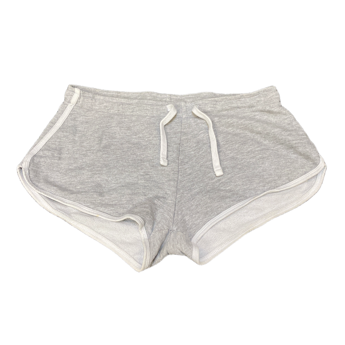 Running Sprinter Shorts Womens S 28" Waist Grey Gym Workout Stretch Drawstring