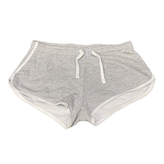 Running Sprinter Shorts Womens S 28" Waist Grey Gym Workout Stretch Drawstring