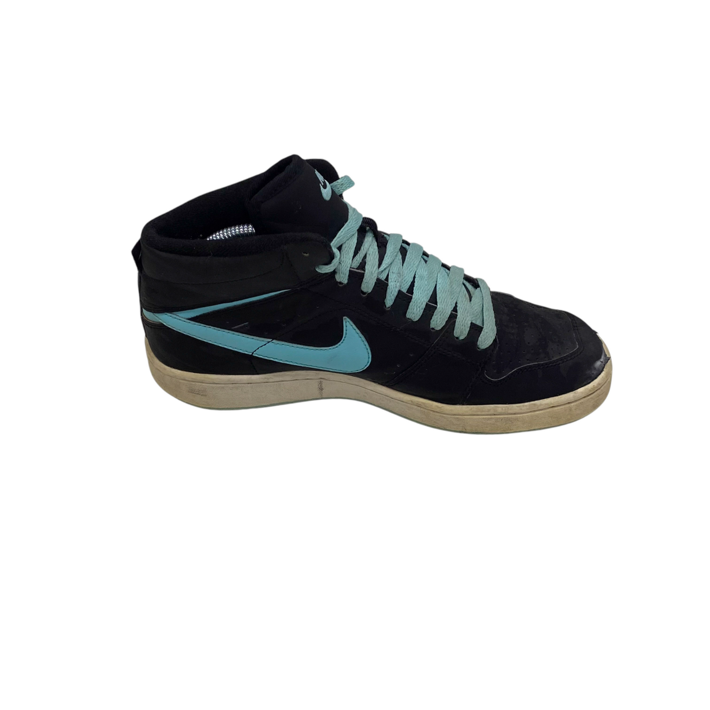 Nike Air Jordan 1 Retro High Sneakers UK 5.5 Black Hyper Jade Swoosh 414061-003