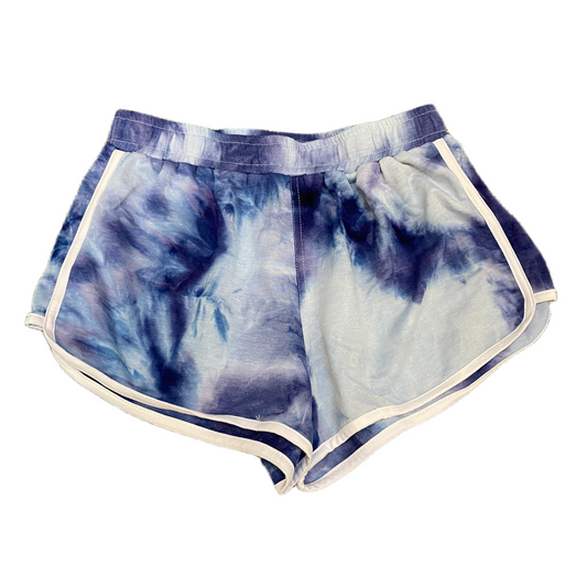 Running Sprinter Shorts Women S 24" Waist Purple Tie Dye Gym Workout Dolphin Hem