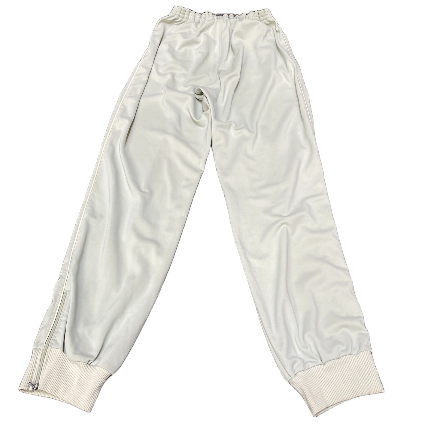 Jogger Fits as Womens 23" Waist White Lined Ankle Zip Drawstring Track Trouser