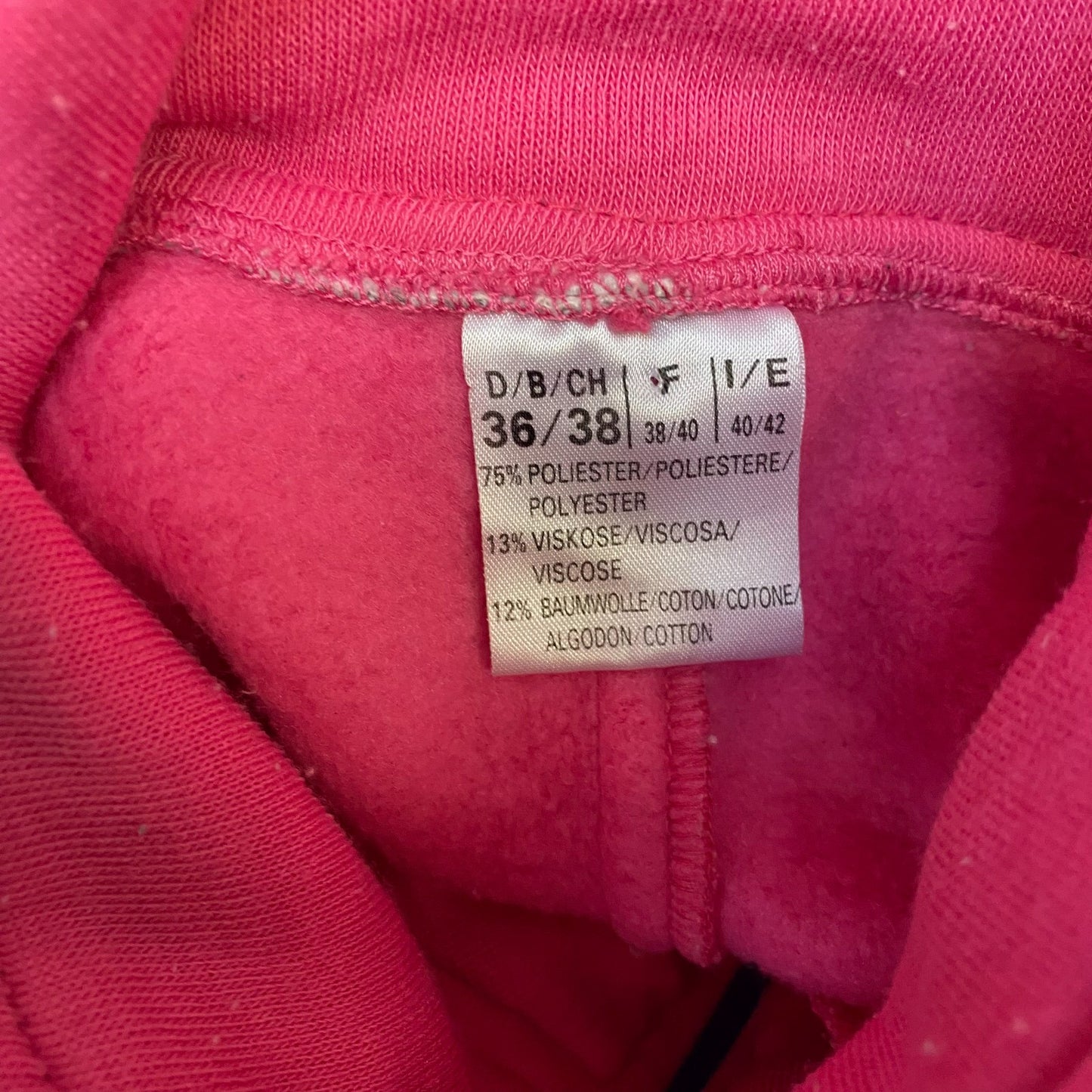 Sweatshirt Womens Medium Grey Pink Fleece Mars The Way To Fitness 1/4 Zip