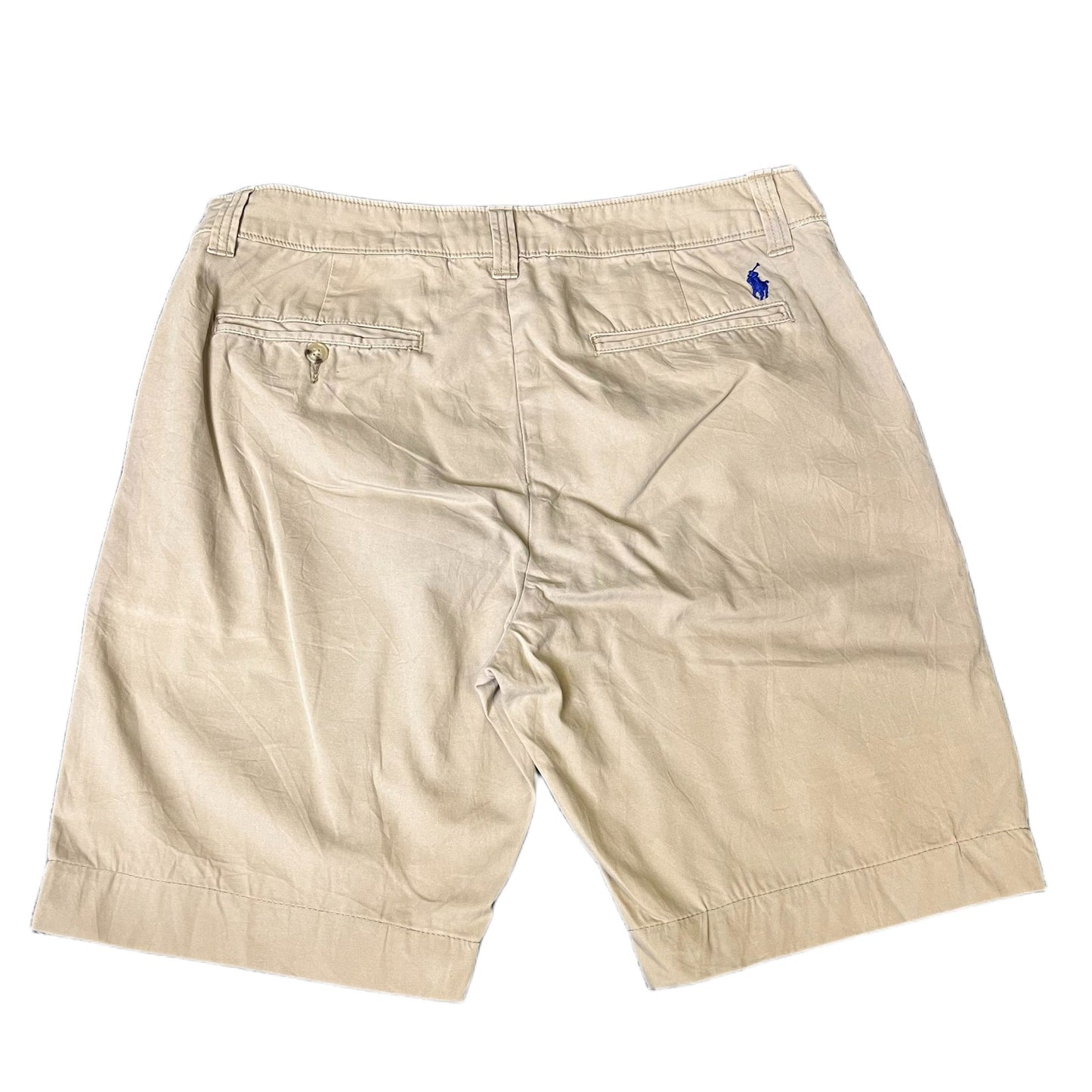 Polo Ralph Lauren Chino Shorts Fits as Womens X-Large 33" Waist Tan Flat Front