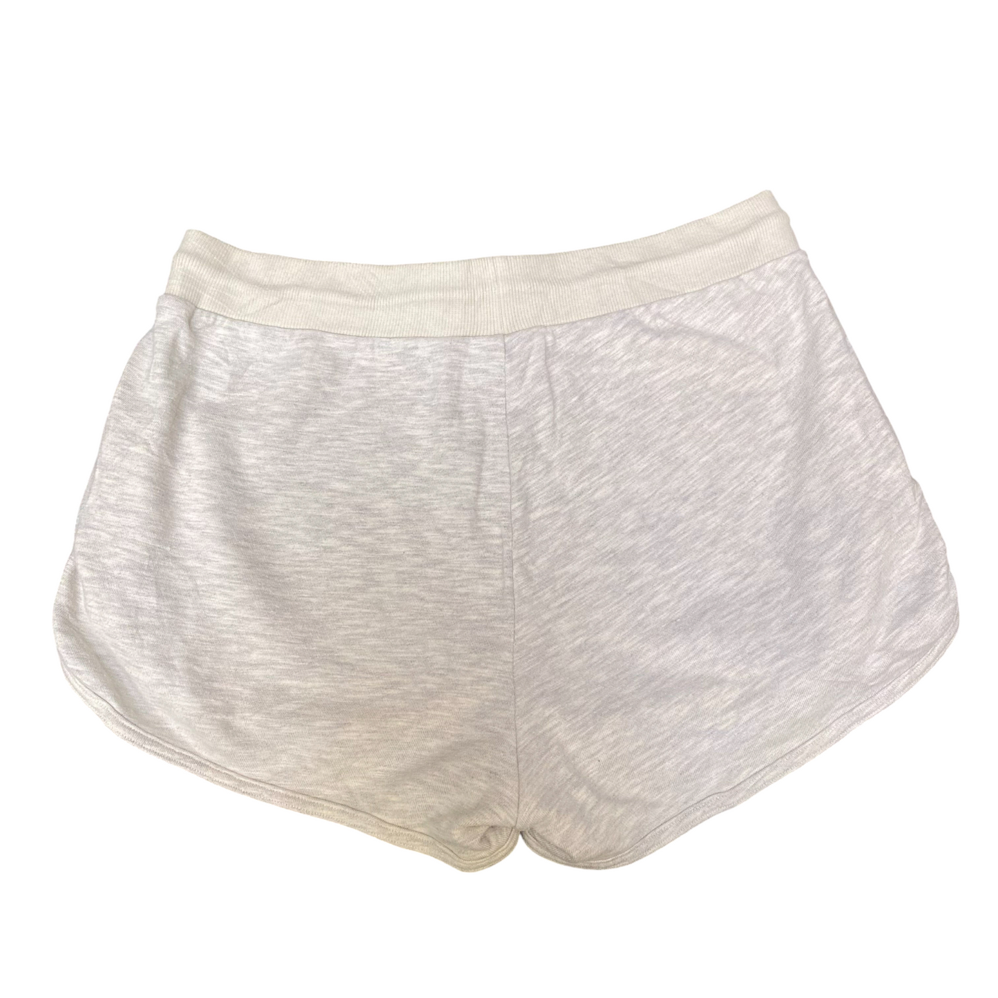 Running Sprinter Shorts Womens Medium Grey Athletic Drawstring Waist Dolphin Hem