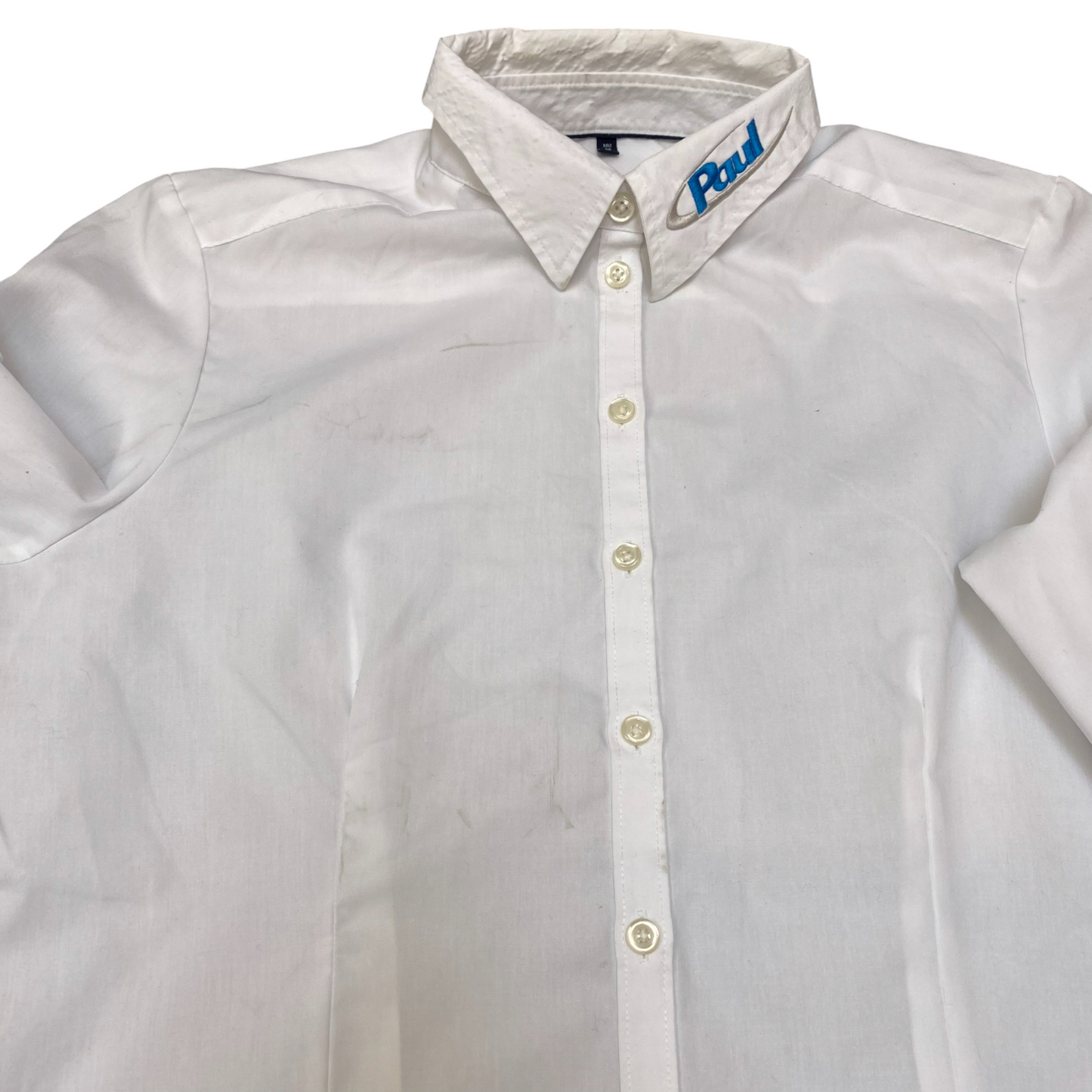 Shirt Top Womens M White Long Sleeve Collared Button Down Casual Outdoor