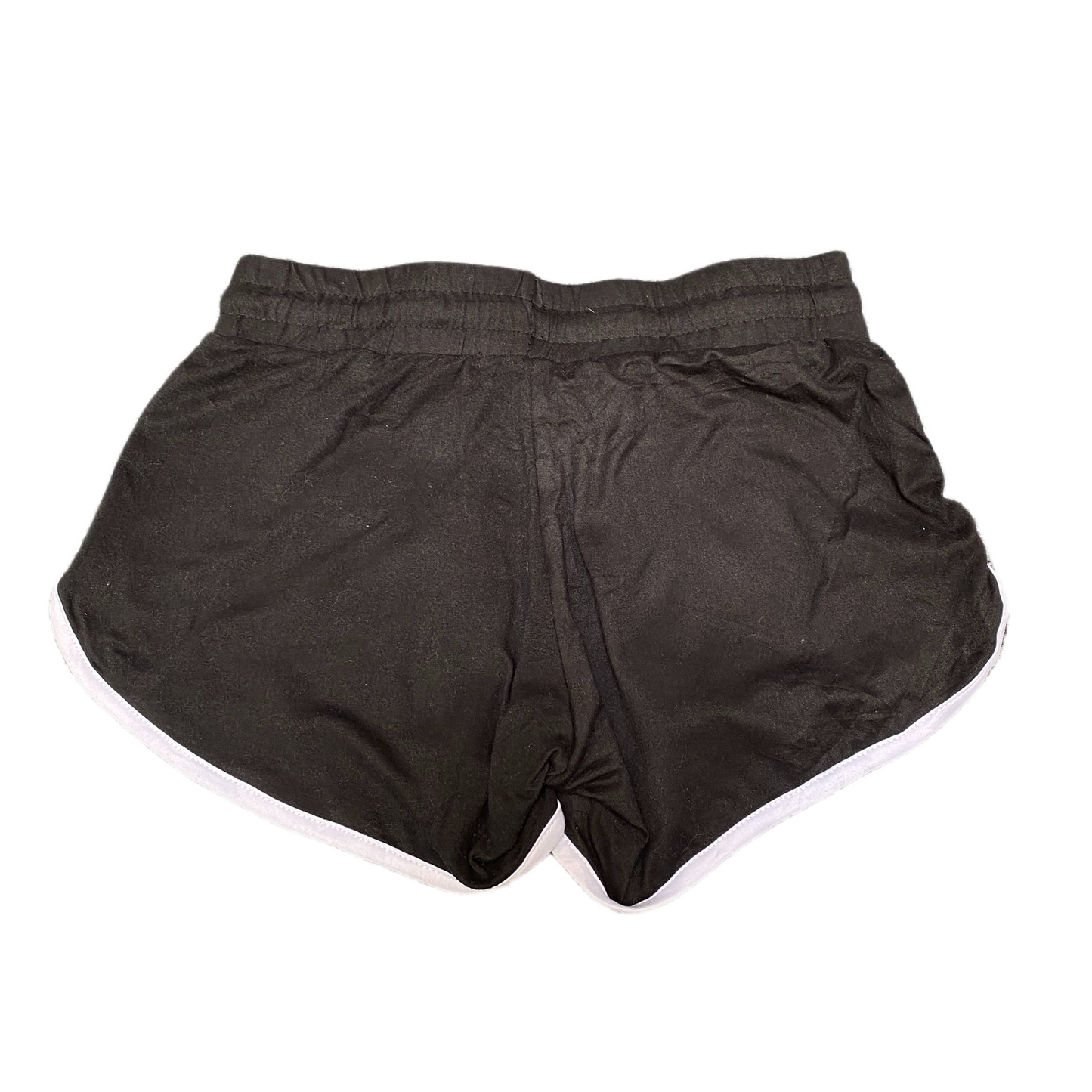 Running Sprinter Shorts Womens S 26" Waist Black Stretch Drawstring Dolphin Hem