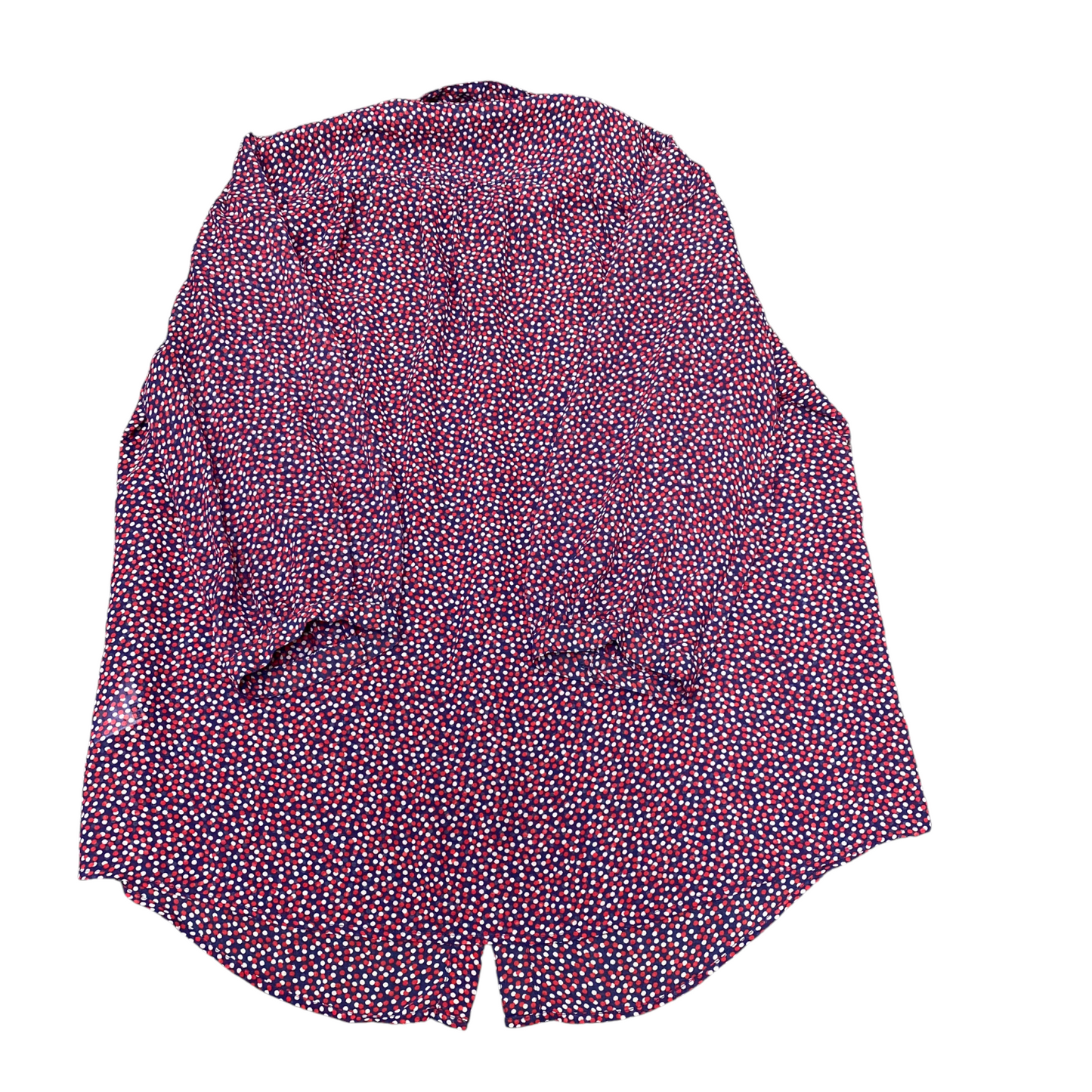 Shirt Top Womens L Multi Polka Dot Long Sleeve Collared Button Down Outdoor