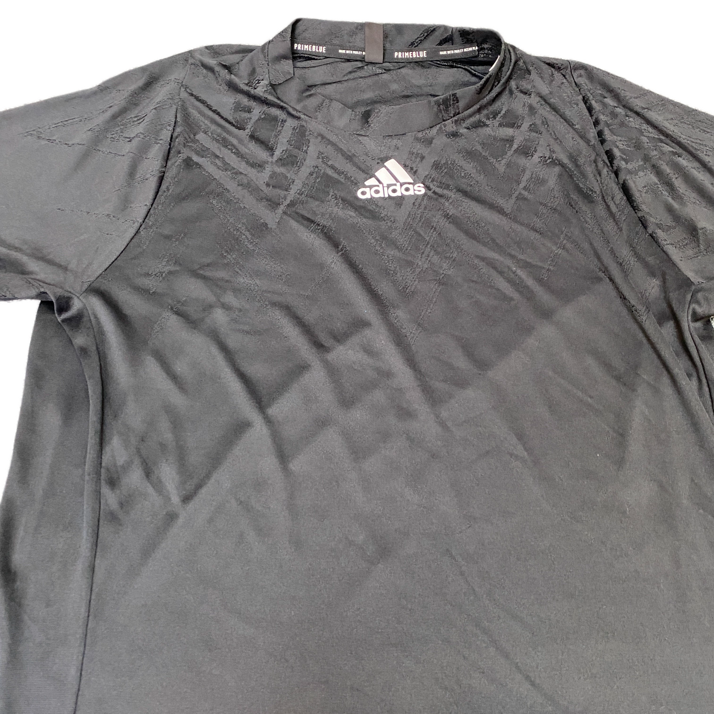 Adidas Primeblue T-Shirt Womens M Black Graphic Logo Short Sleeve Summer Tee