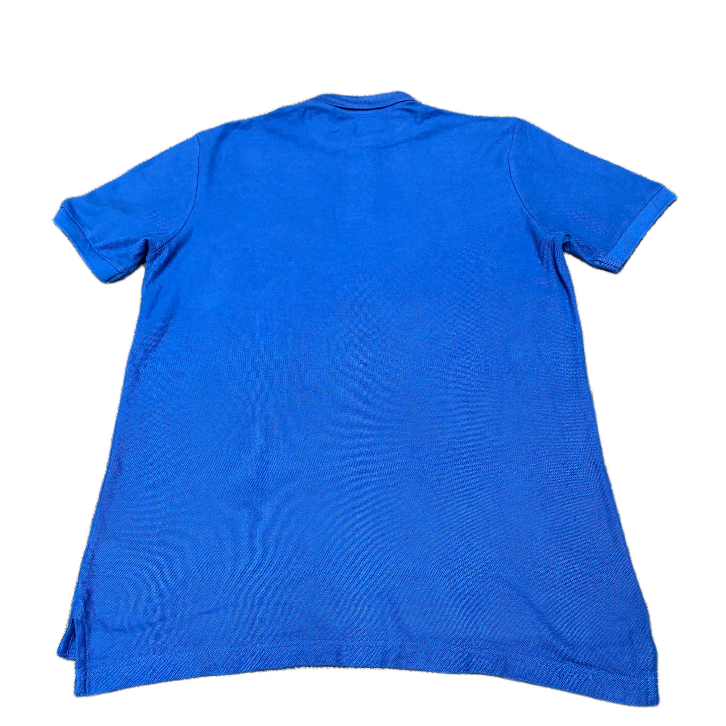 Chaps Polo Shirt Mens Medium Blue Golf Performance Slit Embroidered Logo Popover