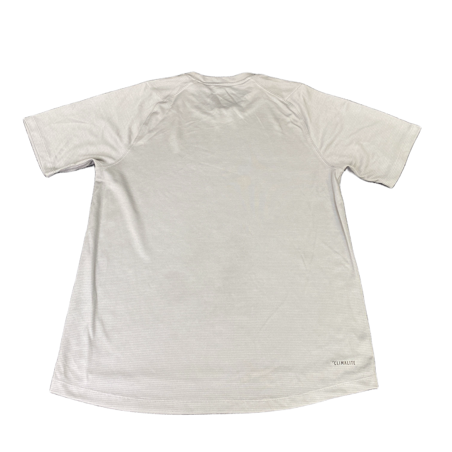 Adidas Freelift Fitted Tech T-Shirt Mens Medium Light Grey Stretch Short Sleeve