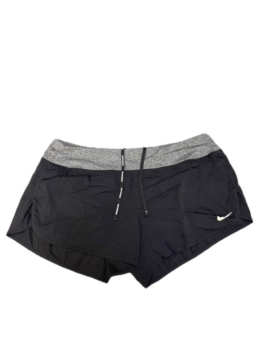 Nike Dri-FIT Running Shorts Fits as Womens 2XL 38" Waist Black Grey Drawstring