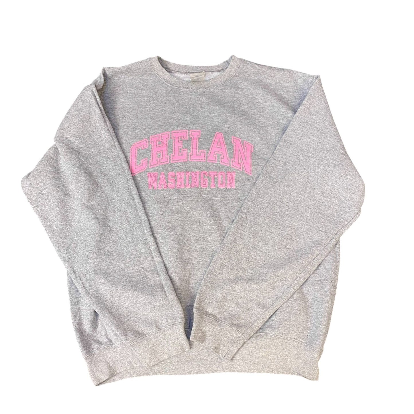 Port & Company Sweatshirt Womens Large Grey Chelan Washington Core Fleece