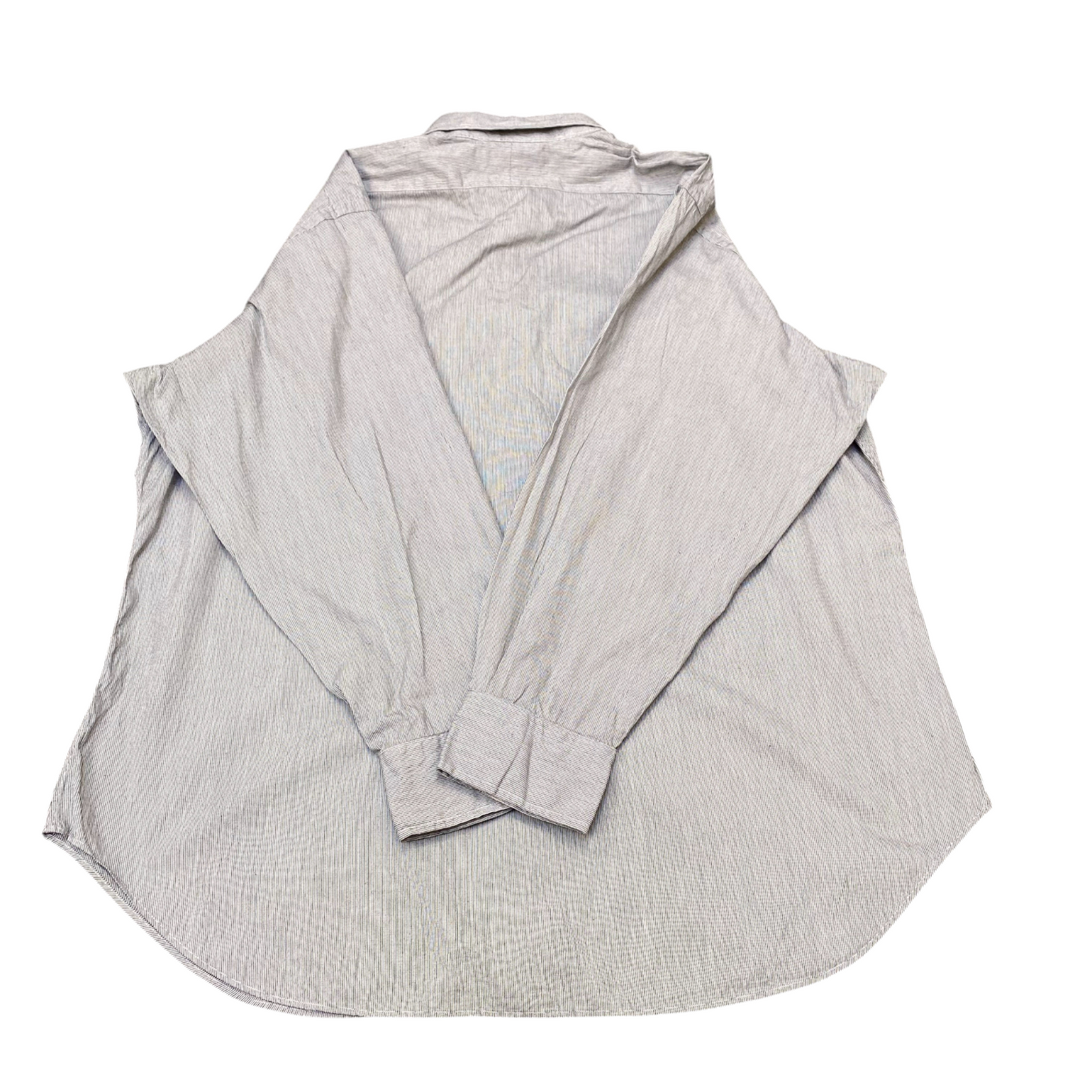 Polo Ralph Lauren Formal Shirt Mens XL Grey Striped Long Sleeve Logo Button Down