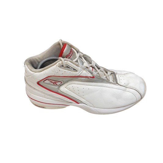 Reebok Hexalite Basketball Shoes Mens 7 White Red Leather Isolation Performance