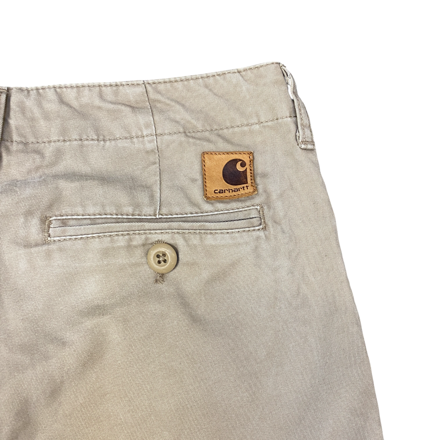 Carhartt Club Pants Mens Medium Beige Workwear Stretch High Rise Straight Leg