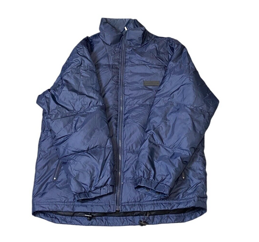 Polo Bi-Way Sentloran Sport Puffer Jacket Women's L Navy Goose Down Full Zip