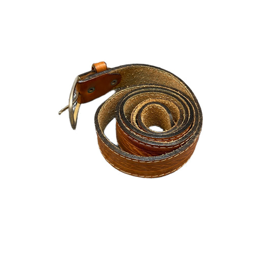 Western Belt Mens Brown Leather Adjustable Classic Silver Pin Buckle 39.5 Inches