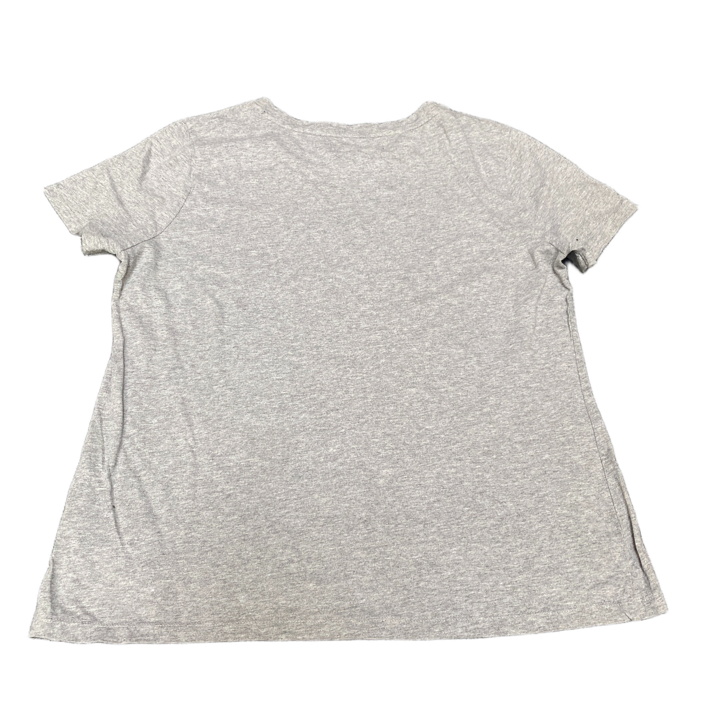 Tommy Hilfiger T-Shirt Womens Large Grey Heather Oversized Round Neck Pullover